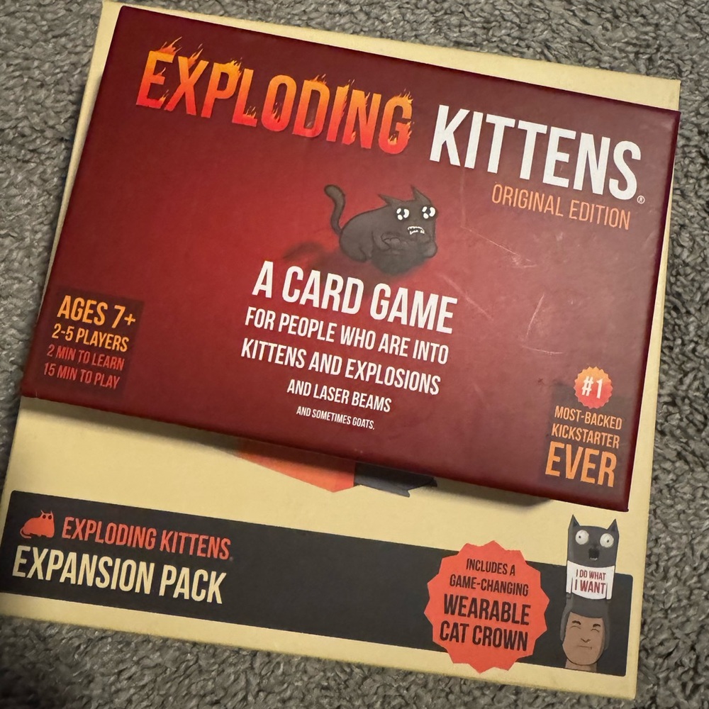Exploding Kittens Original Edition + Barking Kittens Expansion Pack Bundle